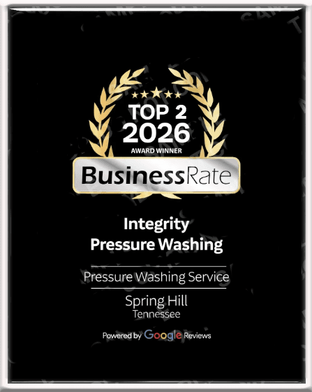 BusinessRate Top 2 2026 award winner for pressure washing service in Spring Hill, Tennessee